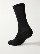 Pas Normal Studios - Control Logo-Intarsia Merino Wool-Blend Piqué Cycling Socks - Black