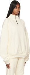 Rhude Off-White Quarter Zip Sweatshirt