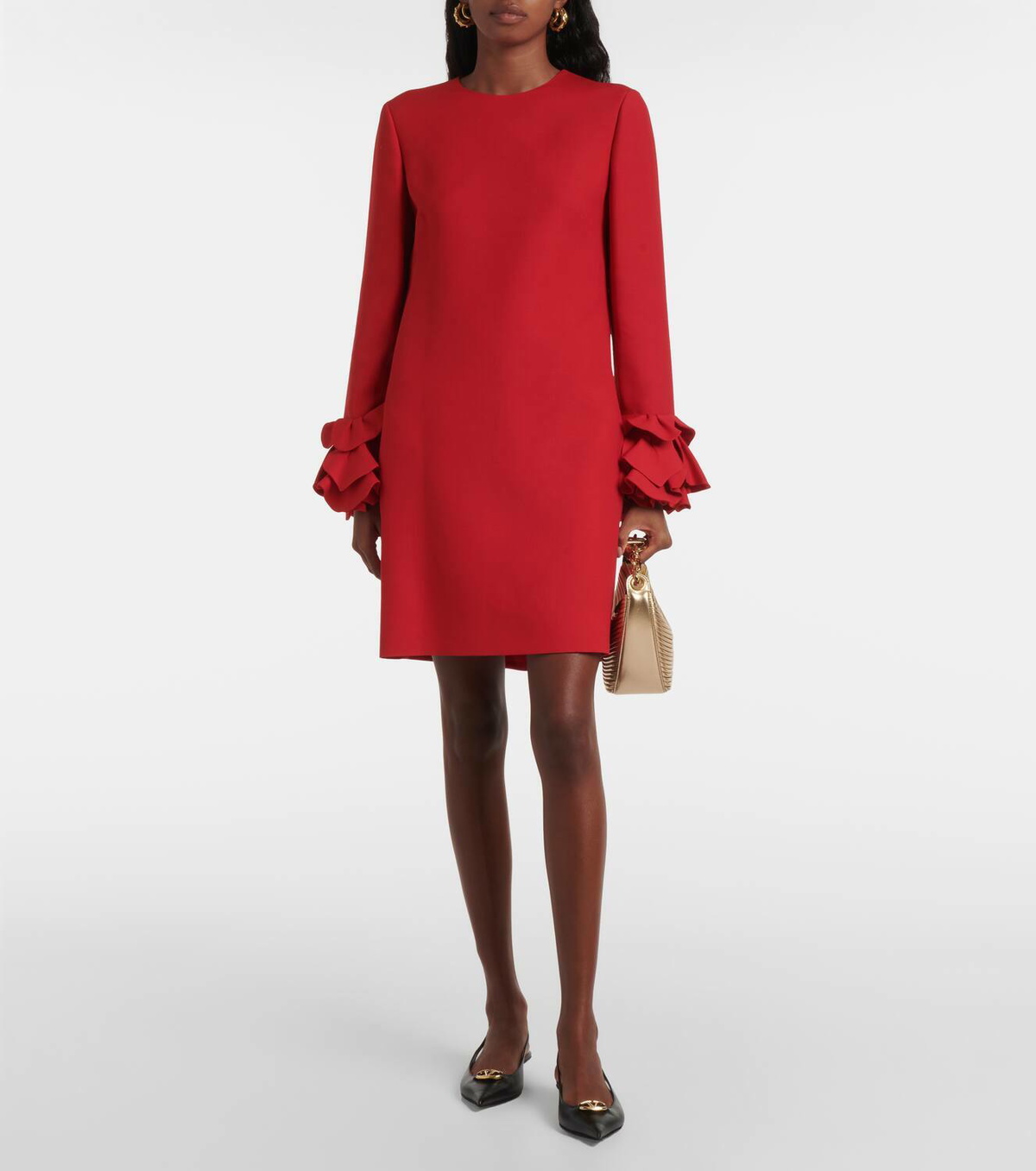 VALENTINO ワンピース Crepe Couture minidress943683 Valentino Crepe Couture ruffled minidress Valentino
