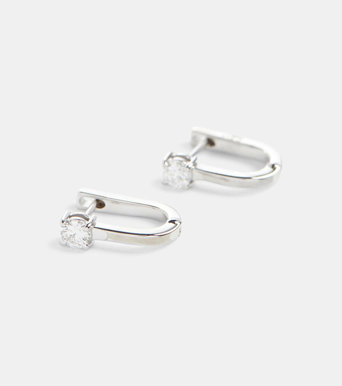 Melissa Kaye Aria U 18kt white gold earrings with diamonds