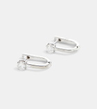 Melissa Kaye Aria U 18kt white gold earrings with diamonds
