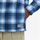 Polo Ralph Lauren Men's Fleece Lined Plaid Overshirt in Outdoor Ombre Plaid