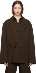 LEMAIRE Brown Workwear Denim Blazer