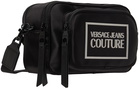 Versace Jeans Couture Black Satin Messenger Bag