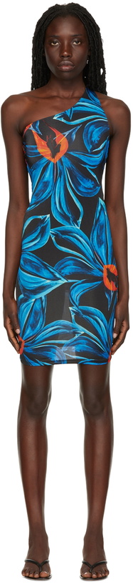 Photo: Louisa Ballou Blue Plunge Minidress