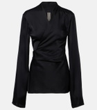 Rick Owens Laura satin wrap top