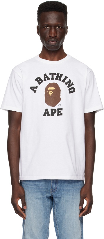 Photo: BAPE White College T-Shirt