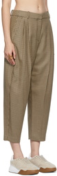 Stella McCartney Beige & Brown Wool Cavalry Trousers