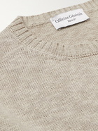 Officine Générale - Marco Ribbed Cotton and Linen-Blend Sweater - Neutrals