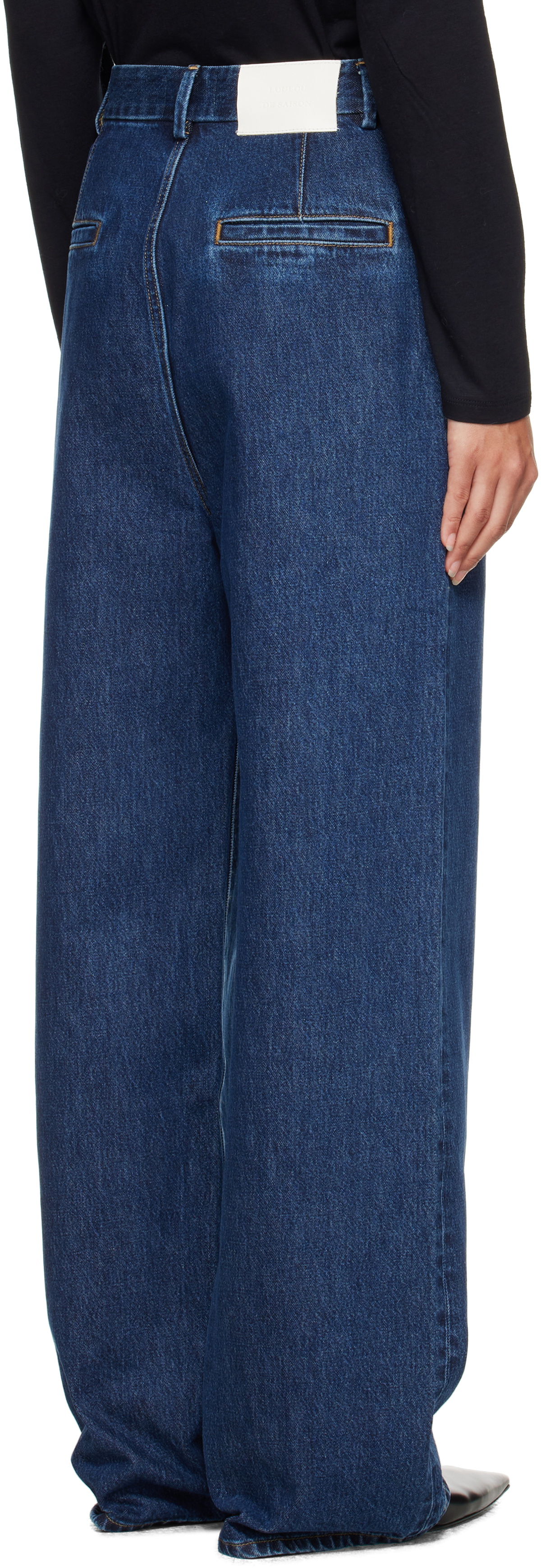 Loulou de Saison Blue Attu LDS Pleated Jeans