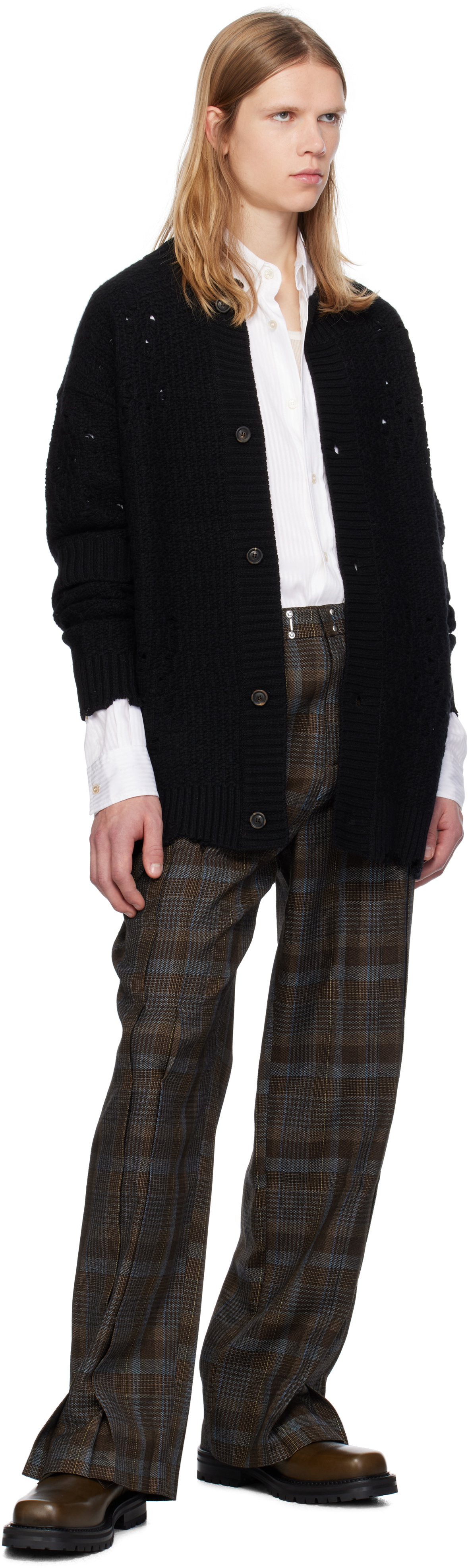 Andersson Bell Black Roghen Wool Long Cardigan