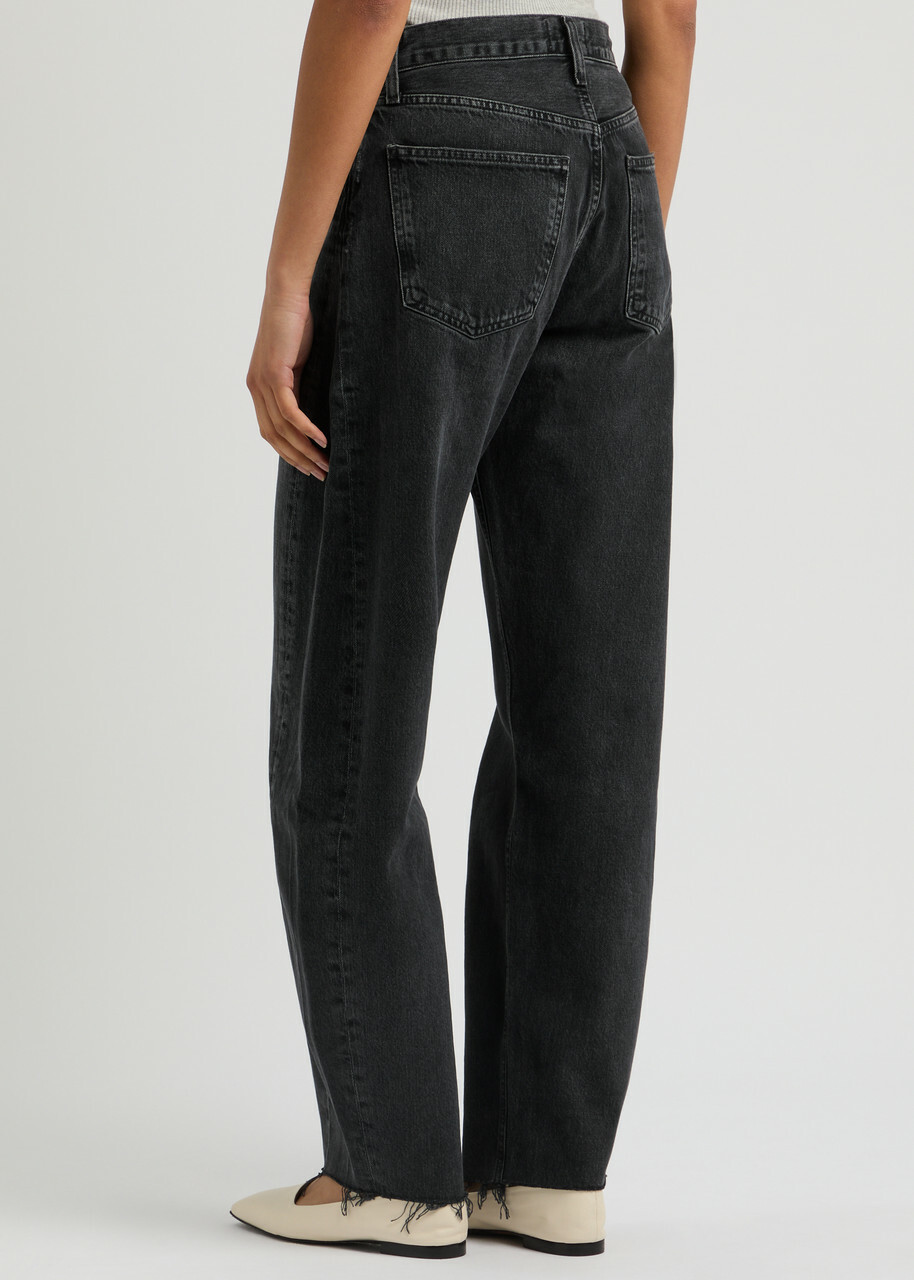 Agolde Luna Barrel-leg Jeans Black AGOLDE