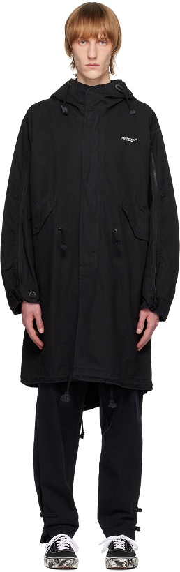 Photo: Undercover Black Printed Coat