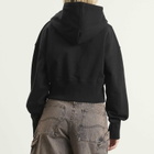Dime Women's Cropped Zip Hoodie in Black