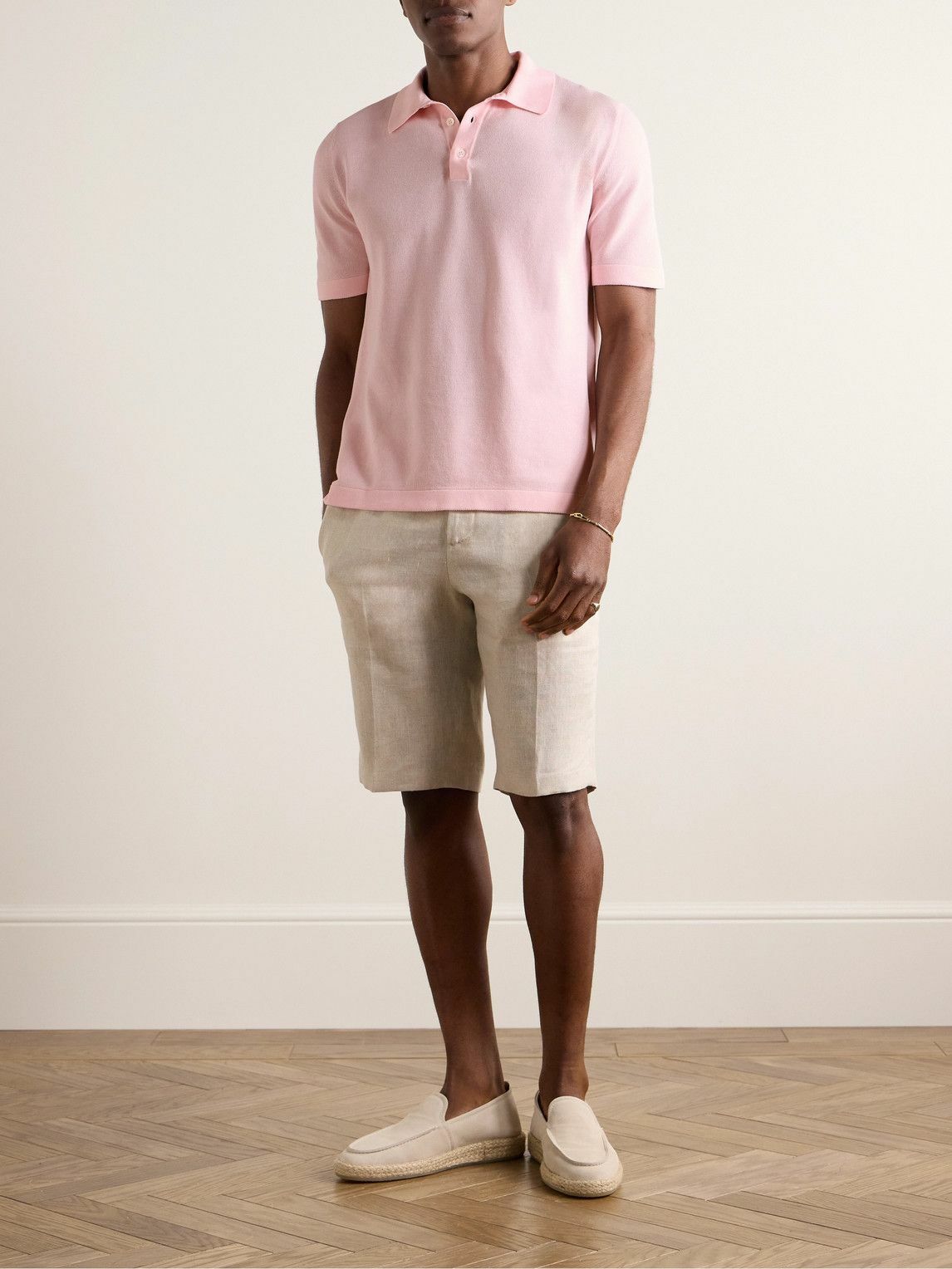 Anderson & Sheppard - Cotton Polo Shirt - Pink