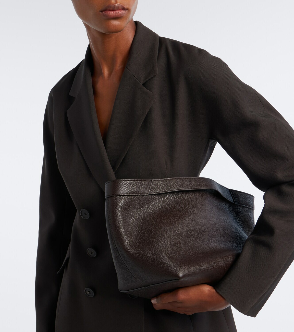 The Row Kit Small leather top-handle bag