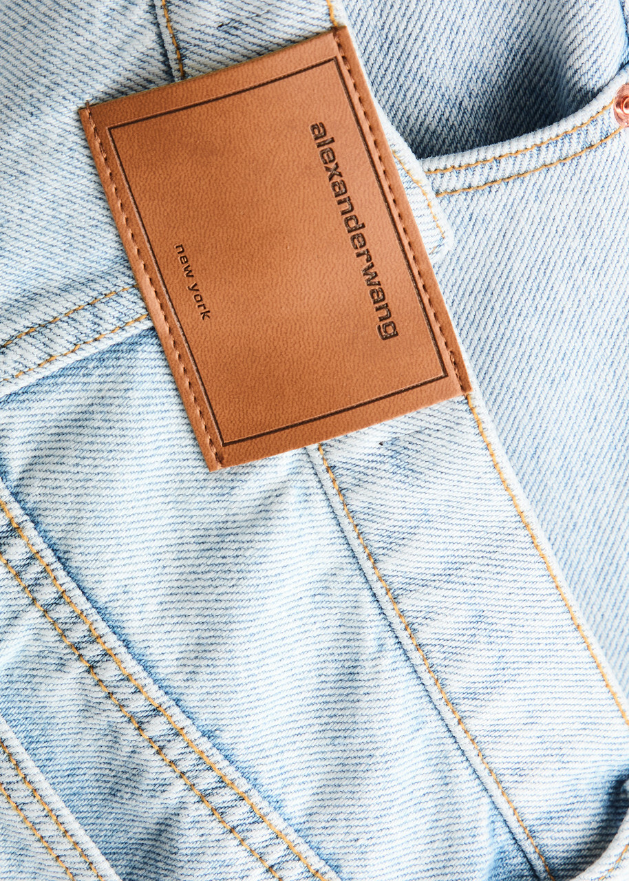 Alexanderwang.t Zip-detail Barrel-leg Jeans Light Blue