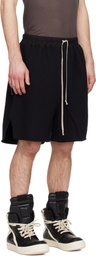 Rick Owens DRKSHDW Black Temple Furka Heavy Sweatshirt Long Shorts