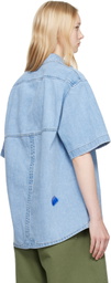 ADER error Blue Half Sleeve Product. 57 Denim Shirt