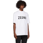 Fear of God Ermenegildo Zegna White Oversized Logo T-Shirt