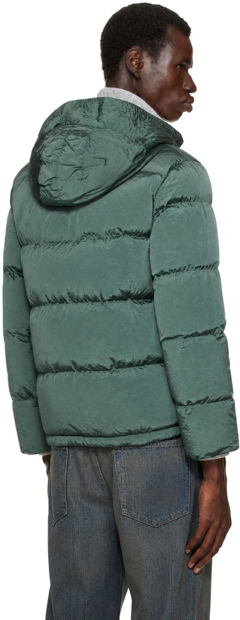 Stone Island Green 4100019 Nylon Metal Down Jacket