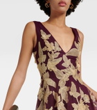 Costarellos Floral appliqué tulle gown