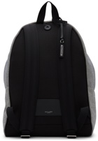 Saint Laurent Black & White Nylon & Leather City Backpack