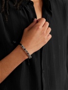 Lanvin - Platinum-Plated and Leather Bracelet