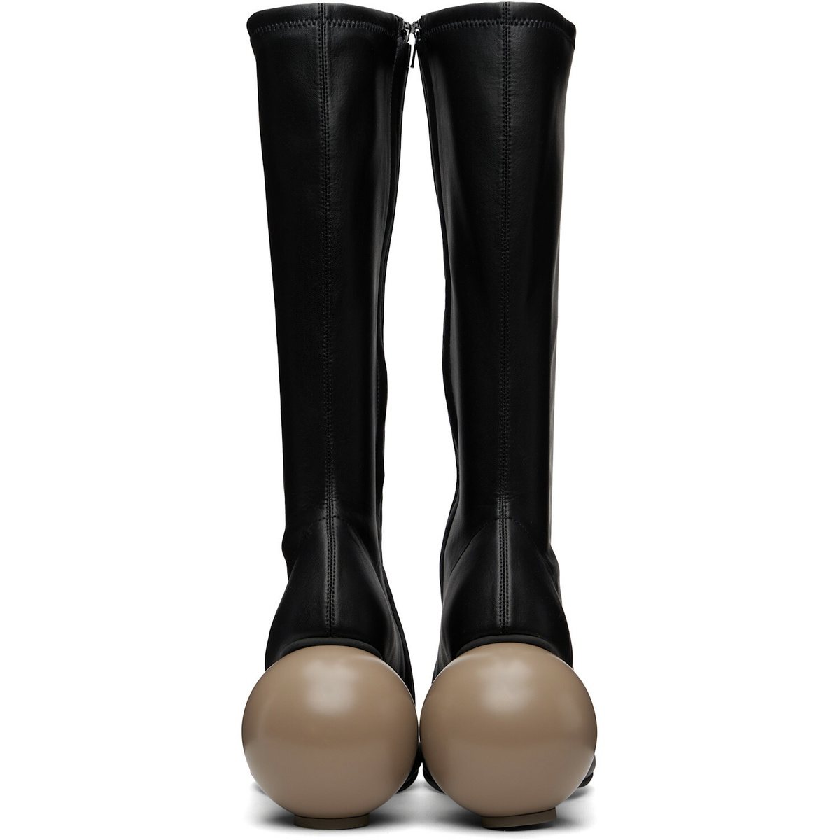 YUME YUME Black & Beige Ball Tall Boots