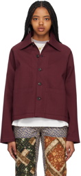 Bode Burgundy Carr Jacket