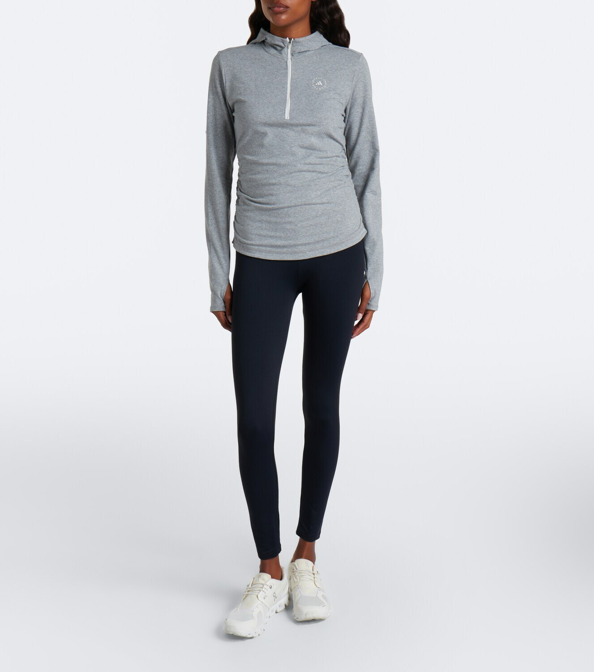 Adidas by Stella McCartney Logo jersey half-zip hoodie
