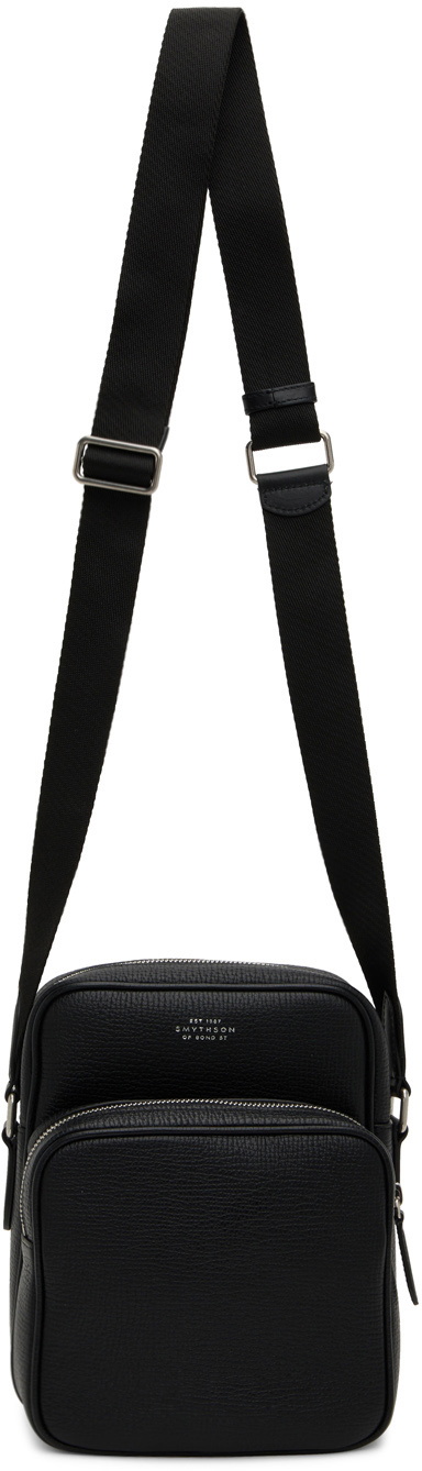 Smythson Black Reporter Bag