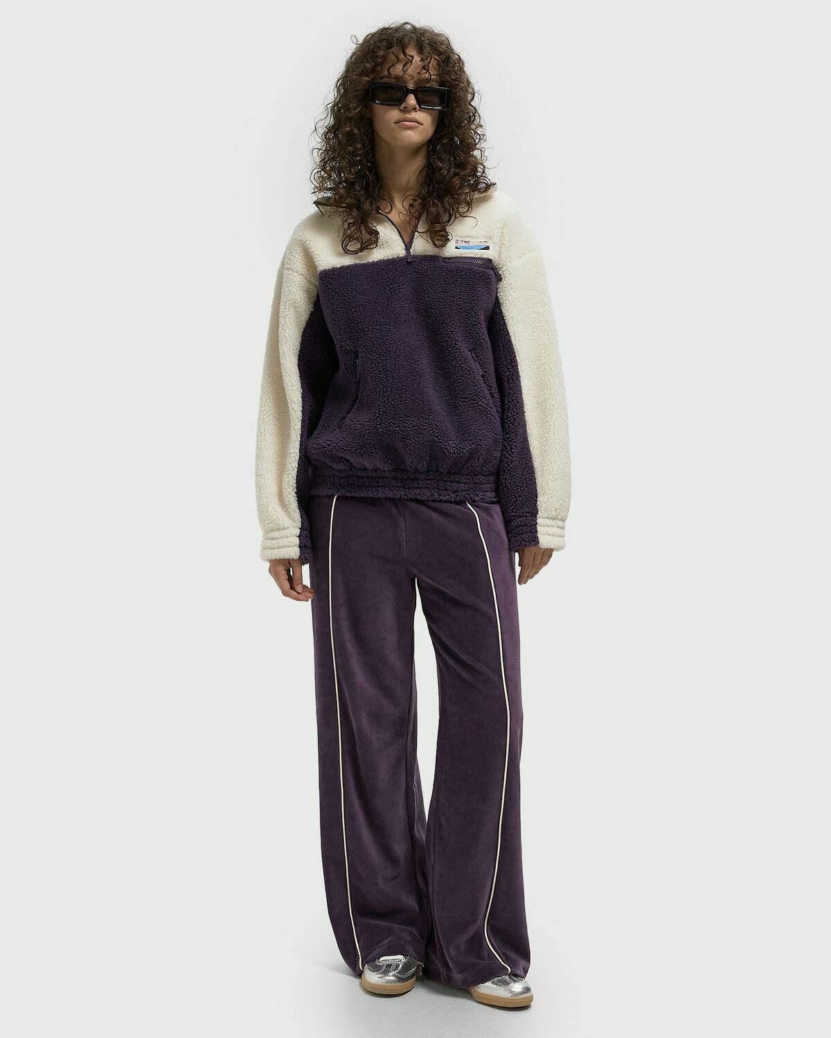 Lacoste SWEATSHIRT purple/beige Womens Track Jacket