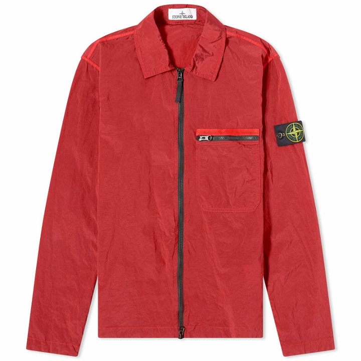 Photo: Stone Island Men's Nylon Metal Shirt Jacket in Red