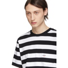Noah NYC Black and White Stripe Pocket T-Shirt