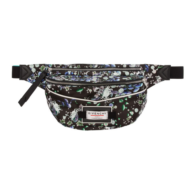 Photo: Givenchy Black Flower Print Downtown Bum Bag