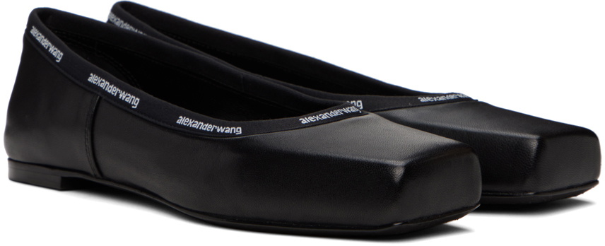 Alexander Wang Black Billie Leather Ballerina Flats