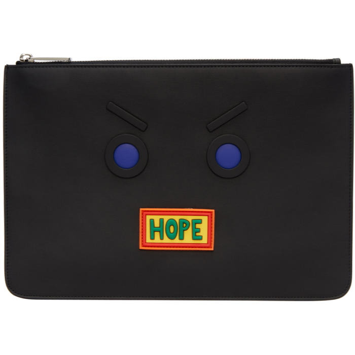 Photo: Fendi Black Fendi Faces Hope Pouch 