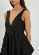 Rohe Sculpted Cotton-blend Poplin Maxi Dress Black