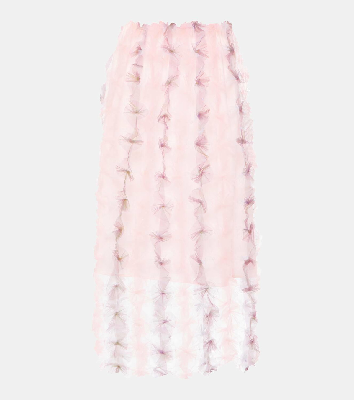 Susan Fang Fringed floral midi skirt