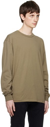 John Elliott Khaki University Long Sleeve T-Shirt