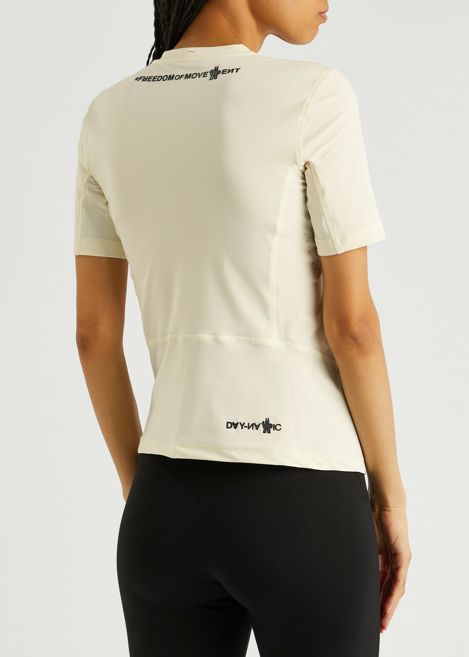 Moncler Grenoble Day-Namic Stretch-jersey T-shirt Ivory