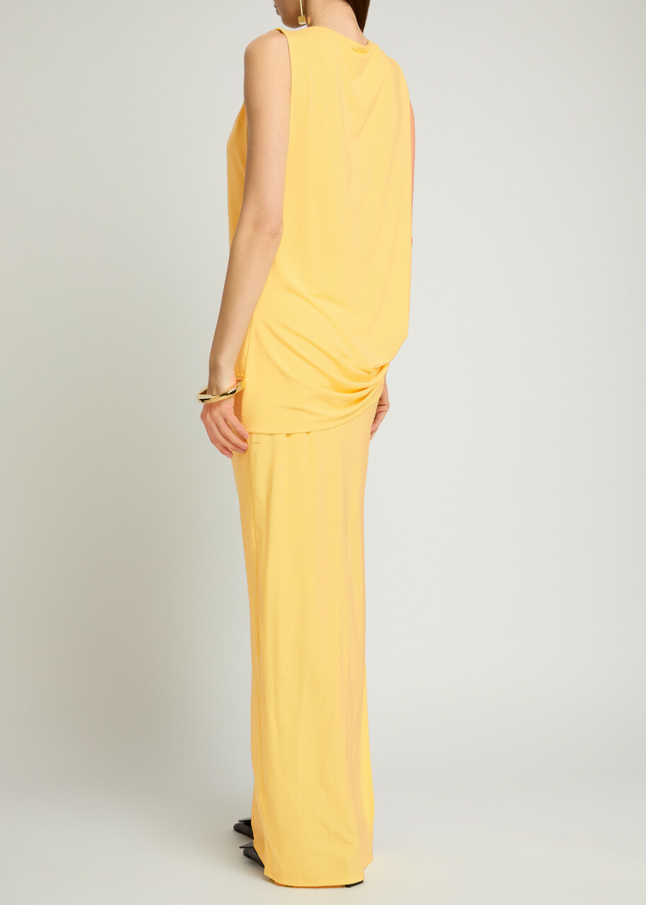 【関税＆送料込み】Jacquemus 'La Robe Peplo' Yellow Long Dr Buy Jacquemus Yellow La Robe Peplo Longue Maxi Dress For