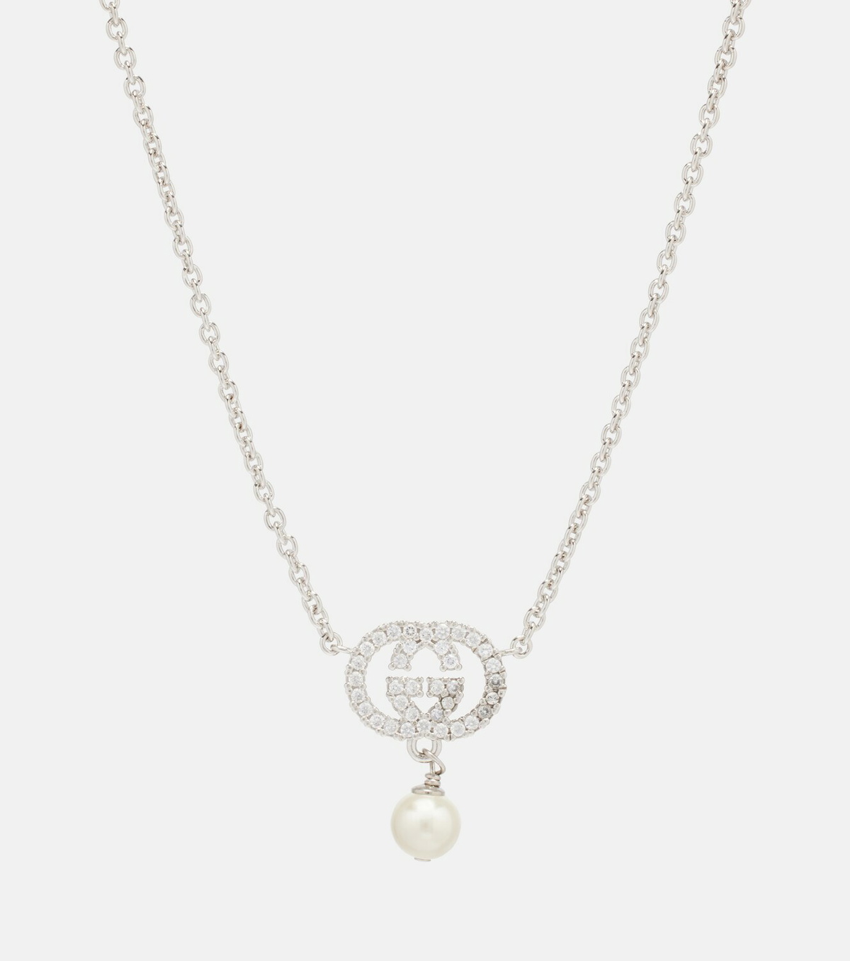 Gucci Interlocking G embellished pendant necklace