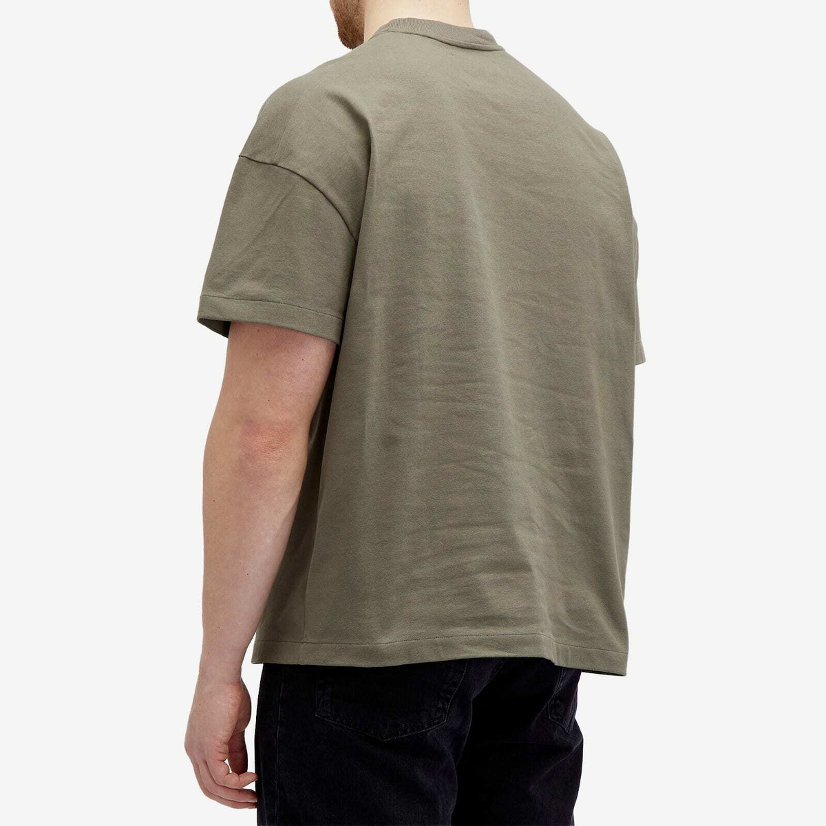 Jil Sander Men's Logo T-Shirt in Thyme Green Jil Sander