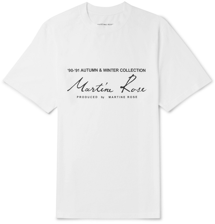 Photo: Martine Rose - Logo-Print Cotton-Jersey T-Shirt - White
