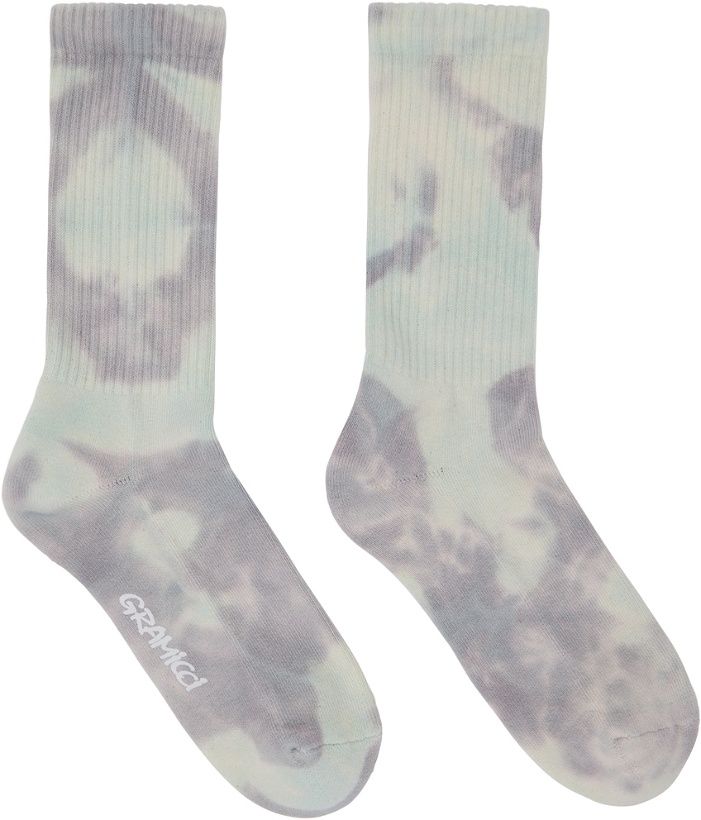 Photo: Gramicci Green & Gray Tie-Dye Socks