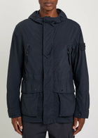 Stone Island Ghost Hooded Nylon Parka Jacket Navy