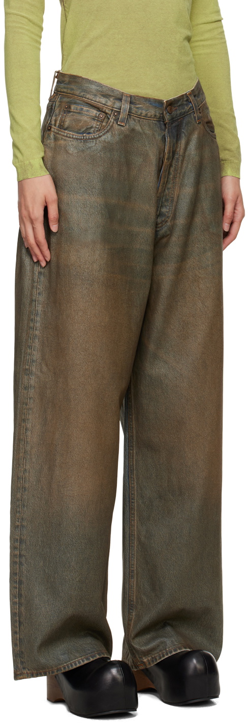 Acne Studios Brown Super Baggy-Fit Jeans