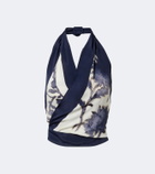 SIR Phillipa floral halterneck top
